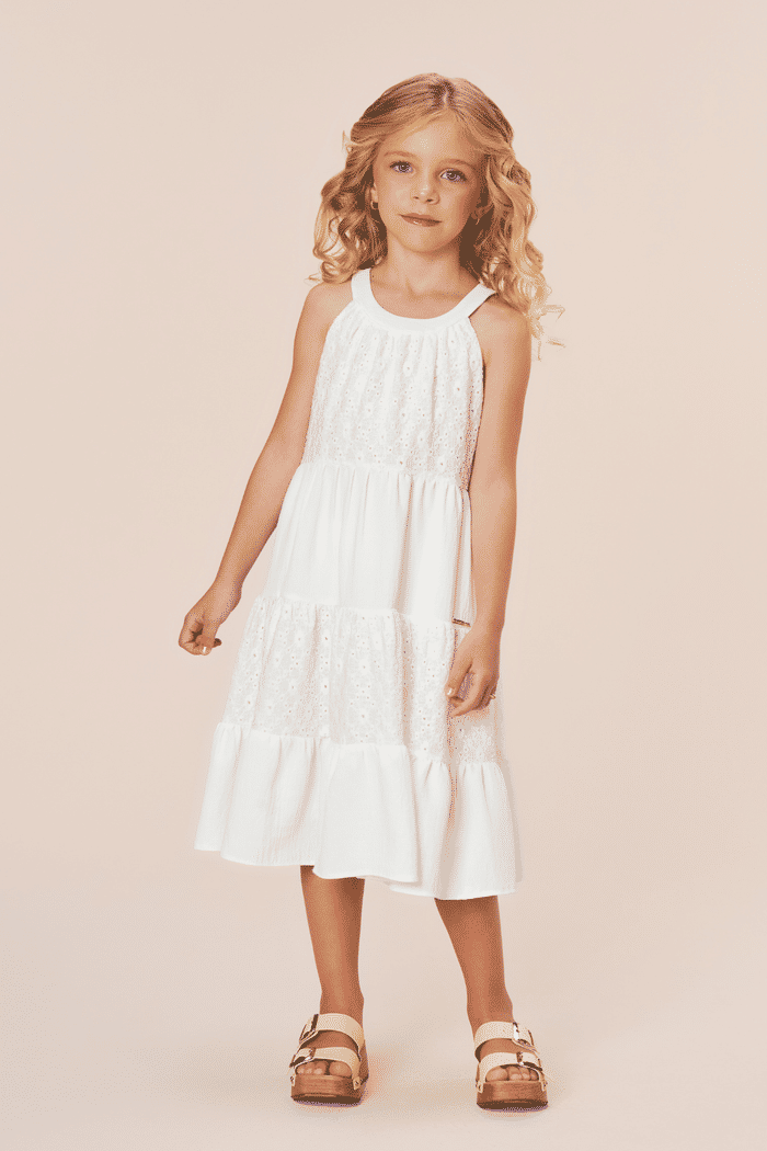 Vestido de malha laise crepe