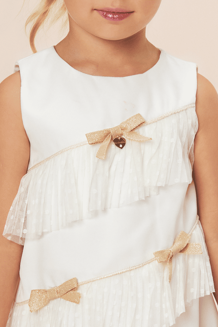 Vestido de alfaiataria com laços