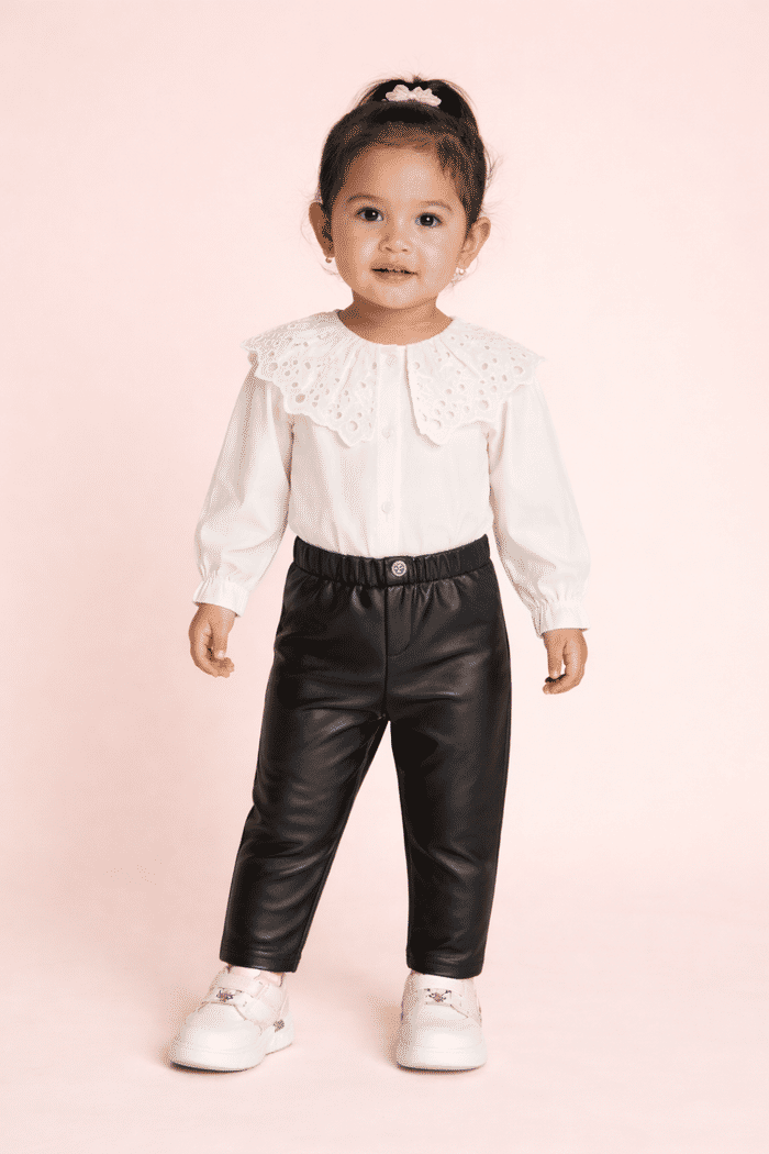 Calça preta com veludo