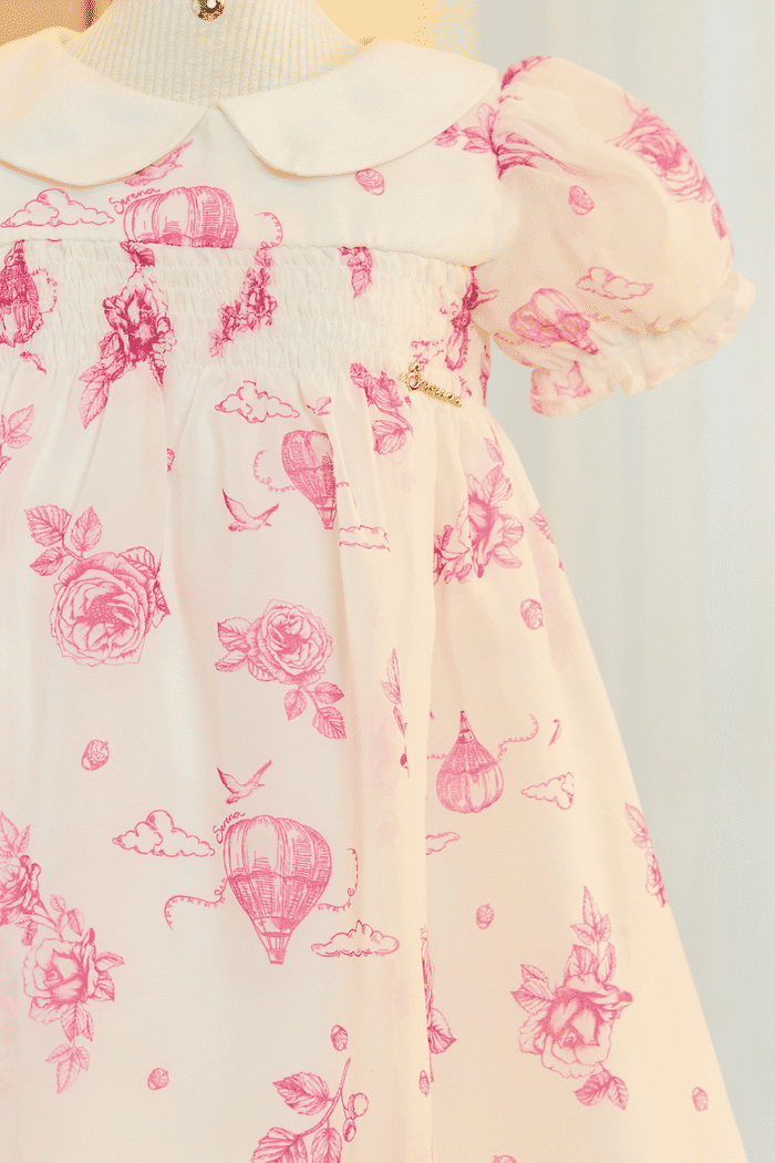 Vestido de shiffon estampado