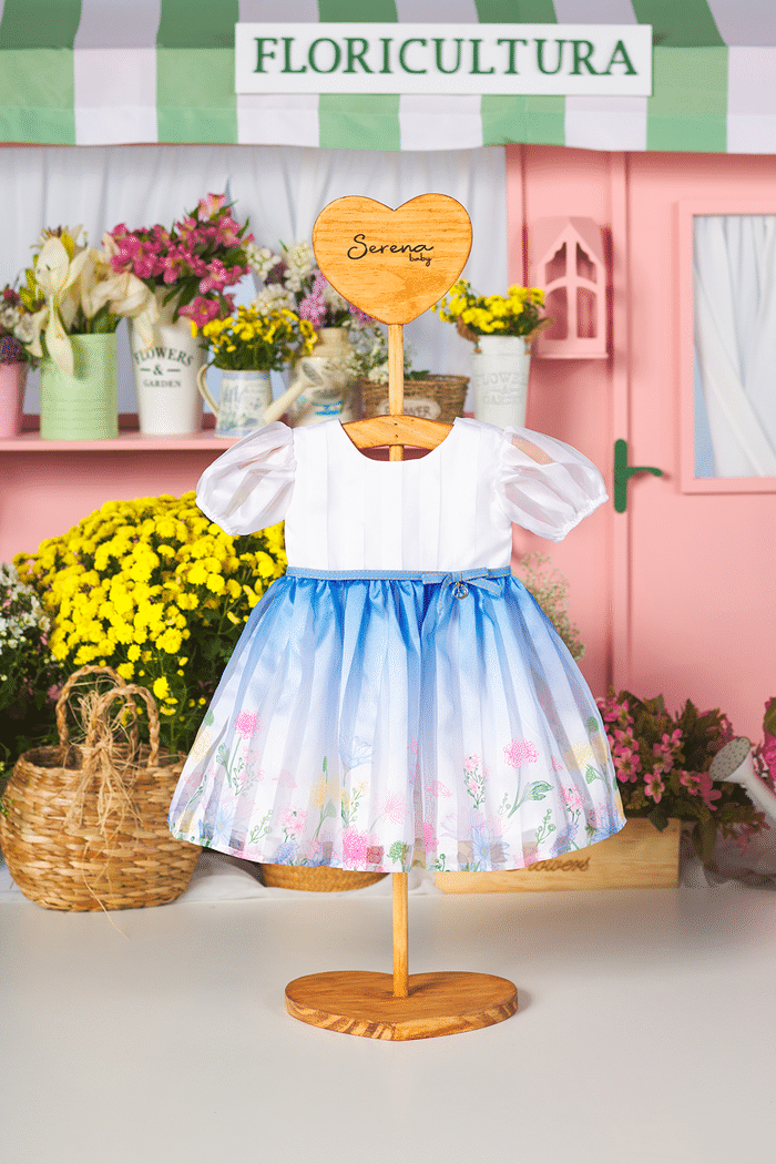 Vestido de organza floral