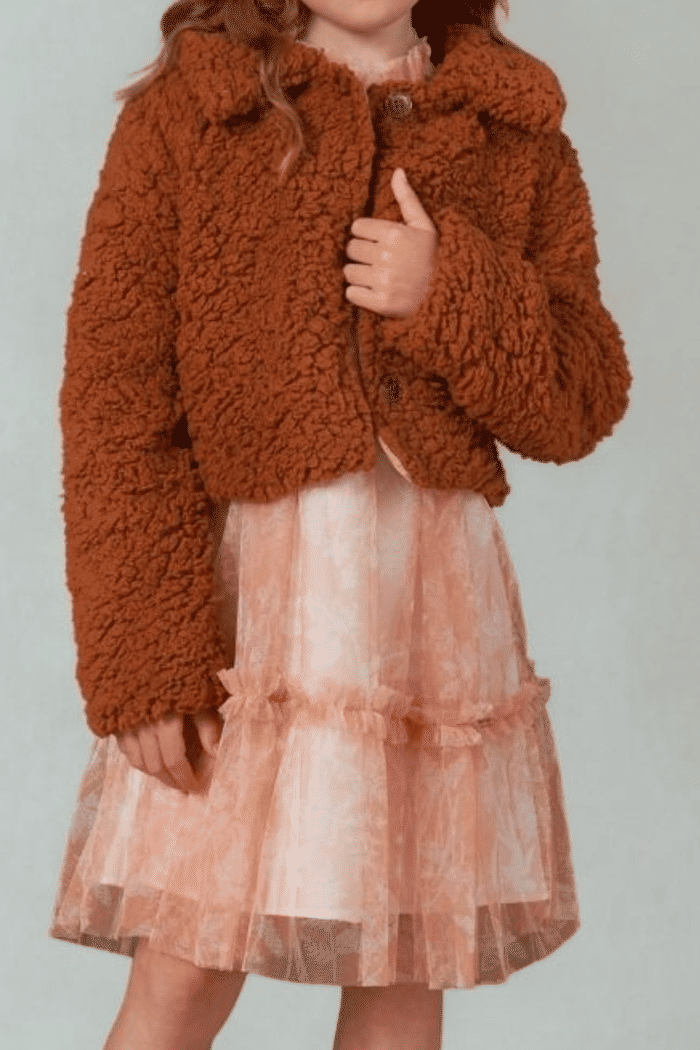 Casaco de malha teddy