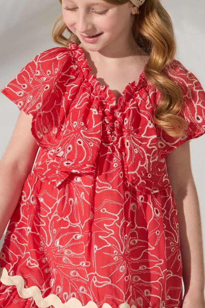 Vestido de lasie bordado