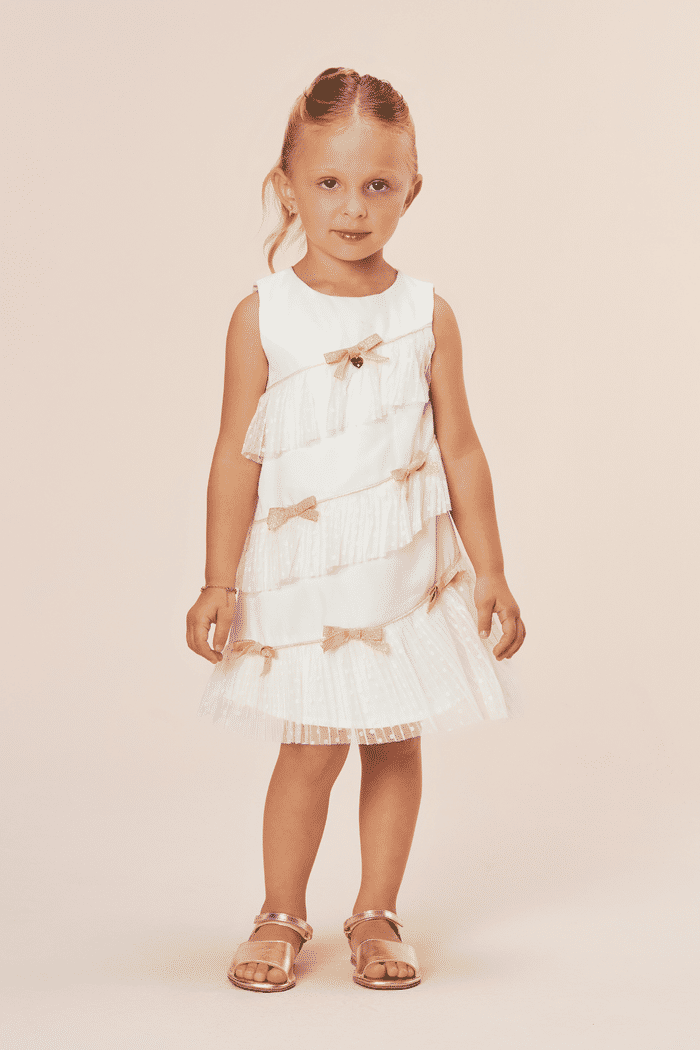 Vestido de alfaiataria com laços