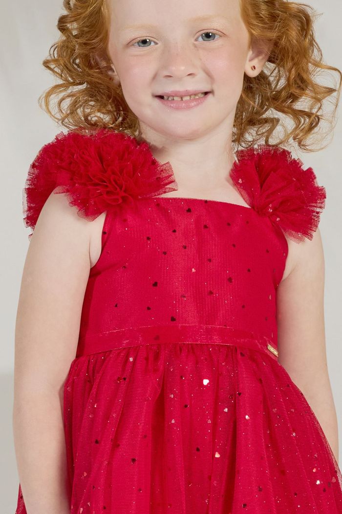 Vestido de tule coração