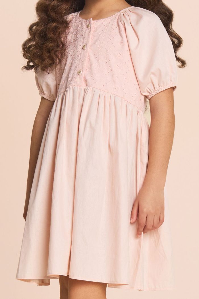 Vestido de tricoliene com laise maui