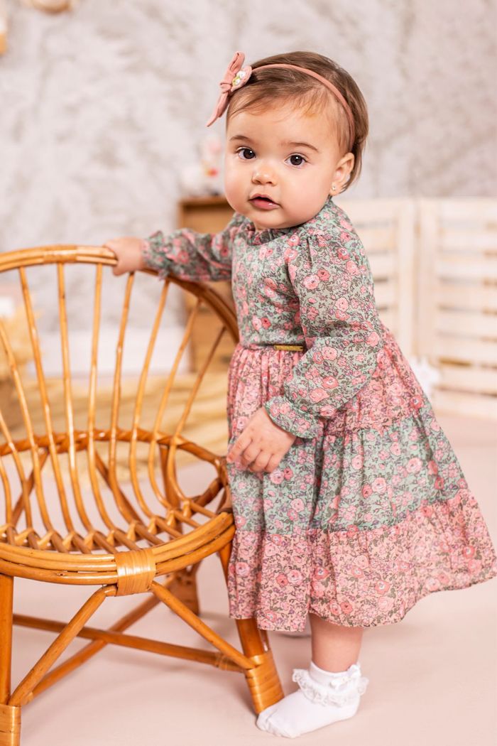 Vestido de siena floral bi colors