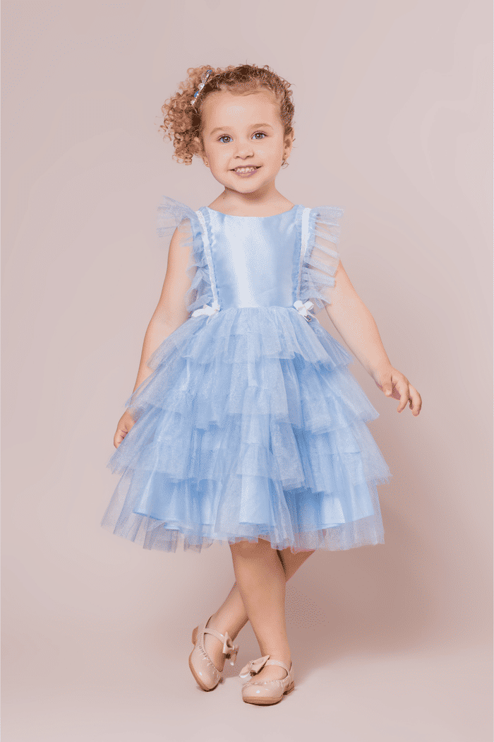 Vestido tule de cristal