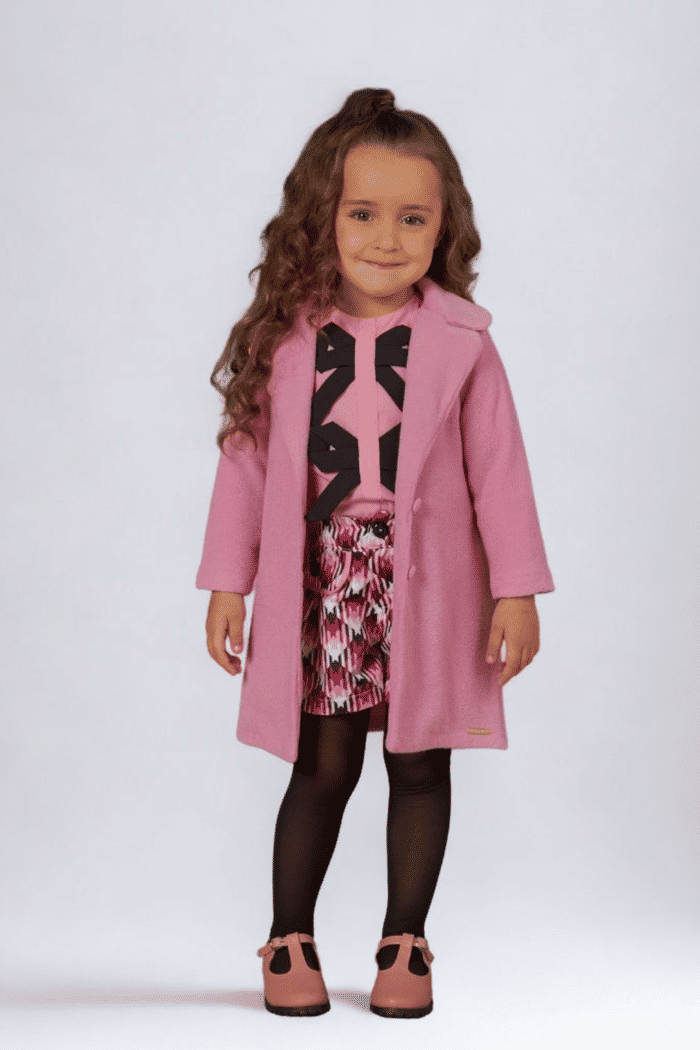 Casaco de plush rosa