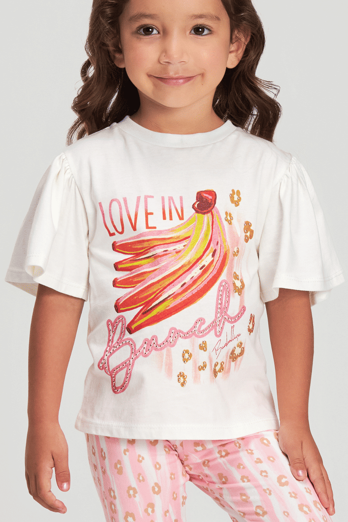 Conjunto blusa de malha e legging estampada