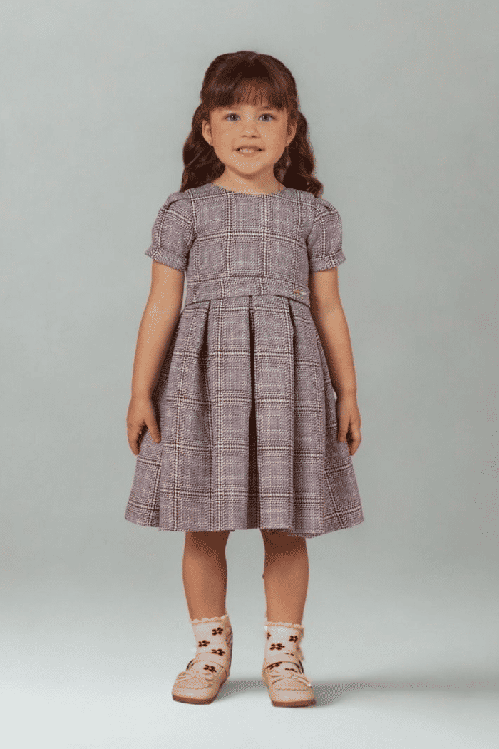 Vestido de alfaiataria xadrez