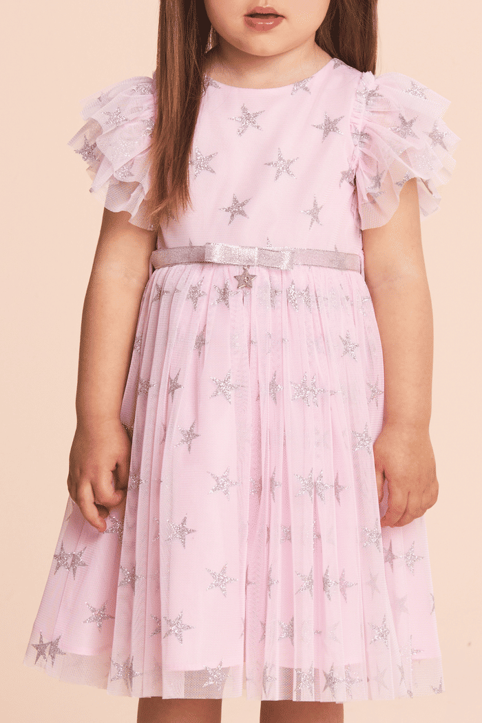 Vestido com estampa de estrelas