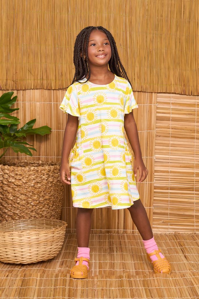 Vestido com bolsos laterais