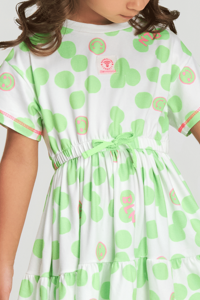 Vestido com estampa neon