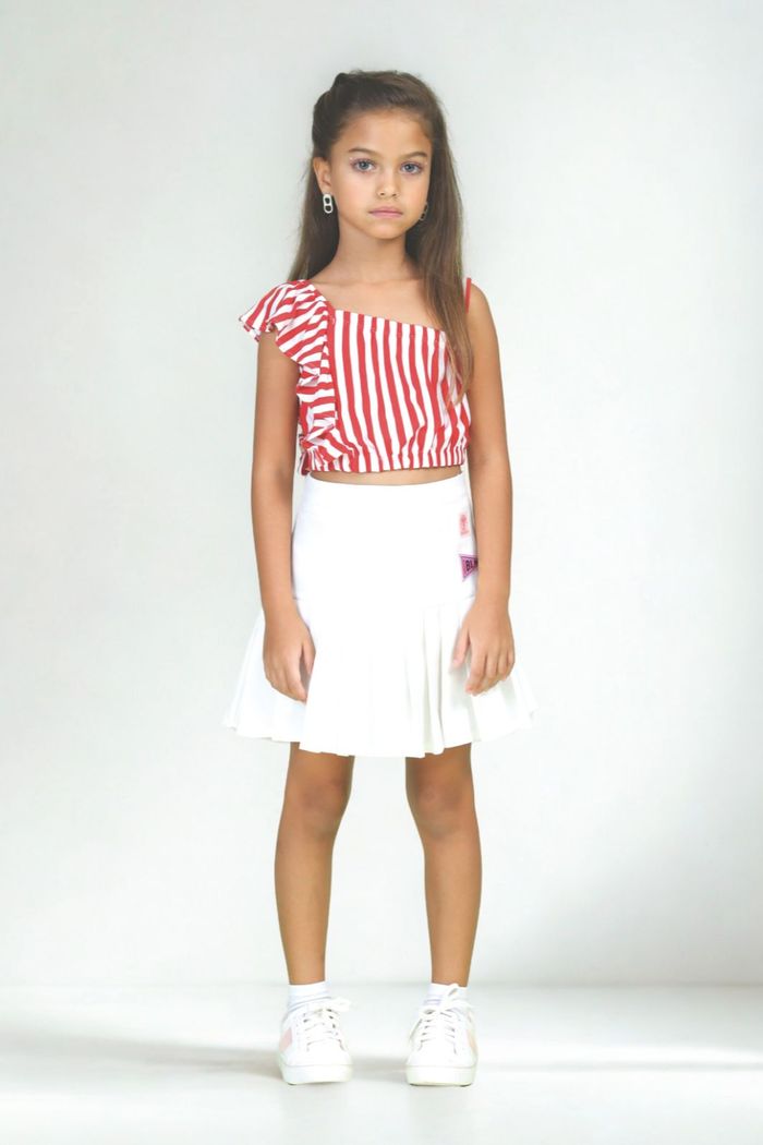 Top Listrado Assimétrico