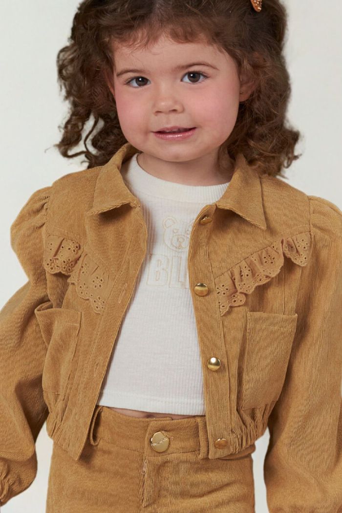 Blusa de ribana com bordado de urso