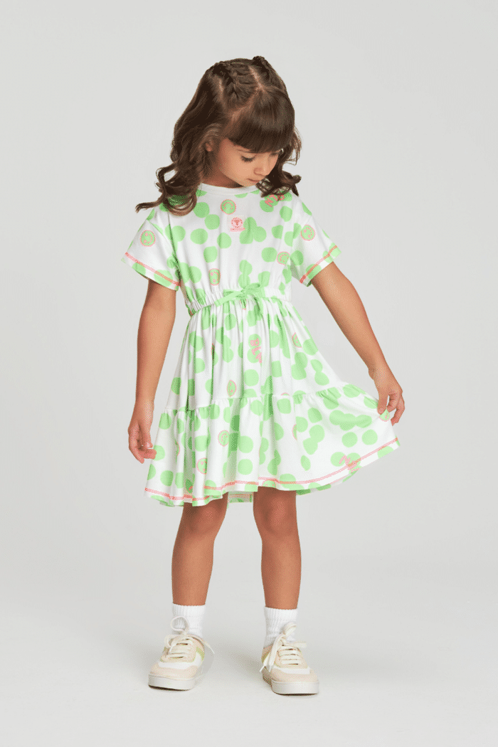 Vestido com estampa neon