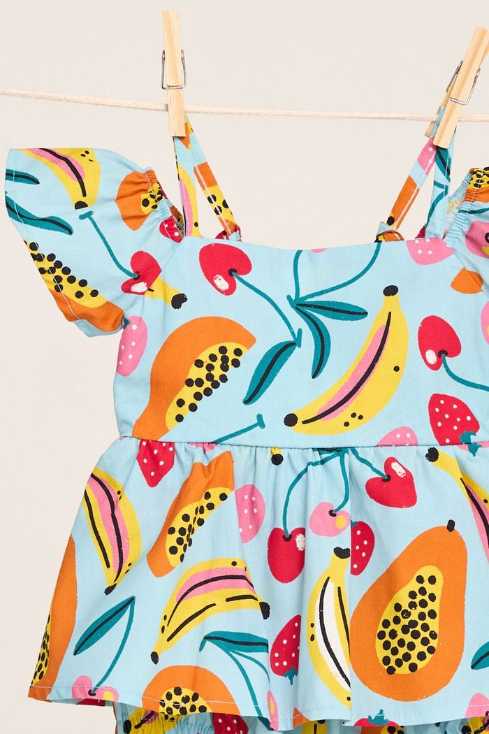 Macaquinho de tricoline estampado