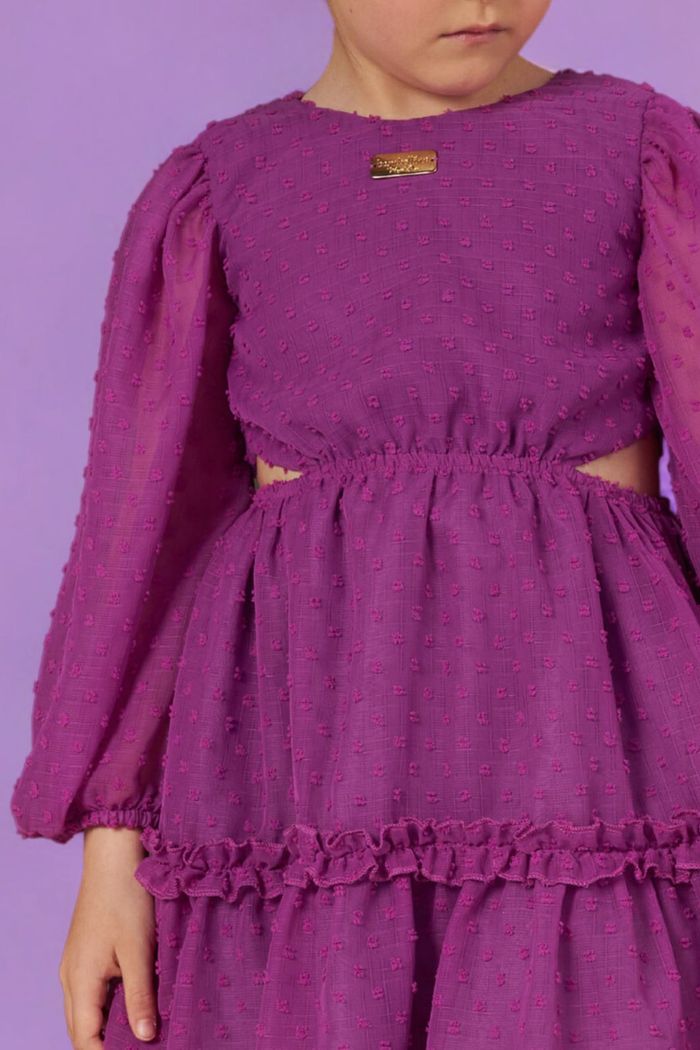 Vestido de shiffon poa