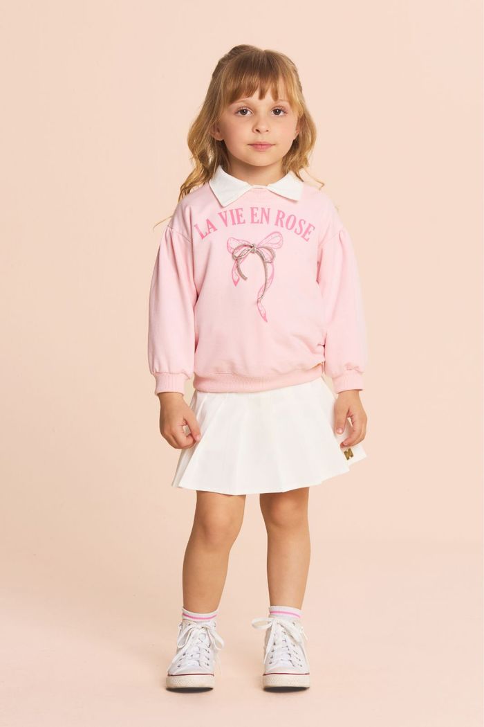 Saia de alfaiataria com pregas