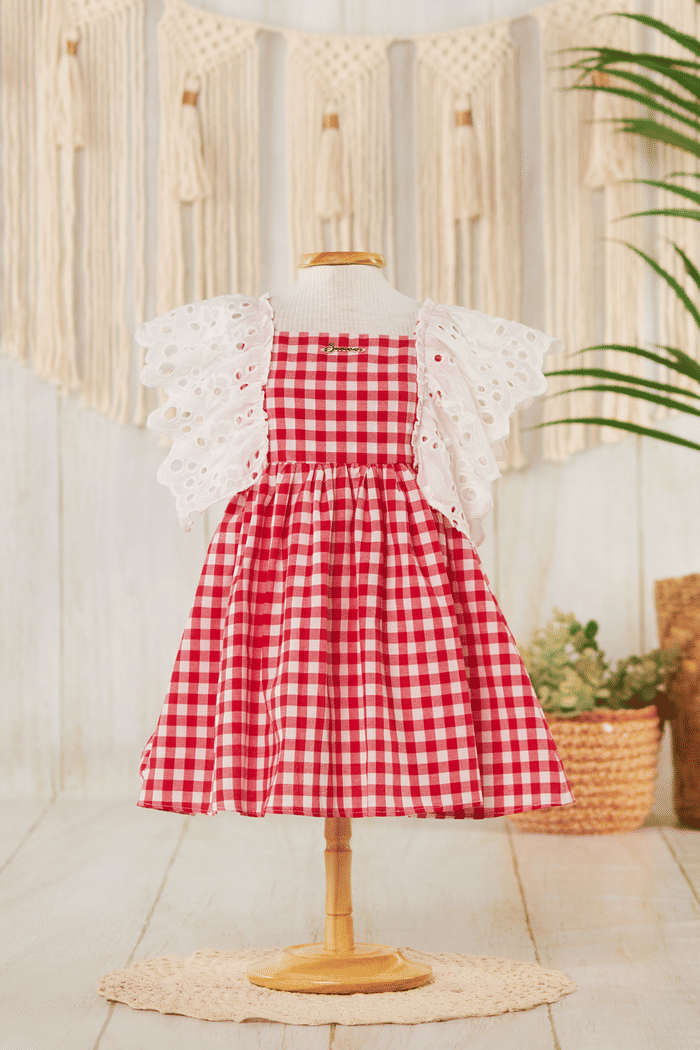 Vestido estampado xadrez