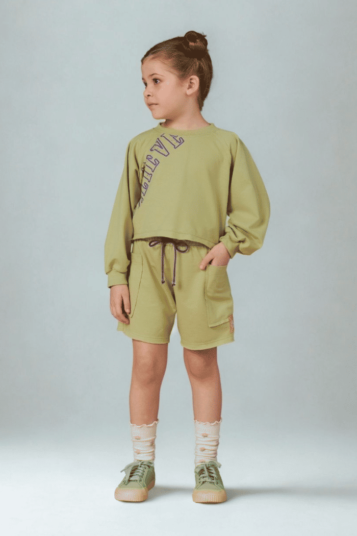 Conjunto de moletinho verde