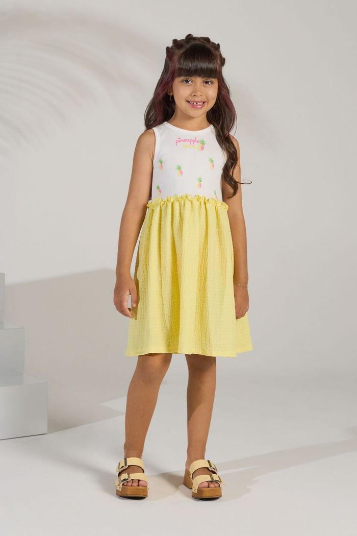 Vestido frente silk de abacaxi