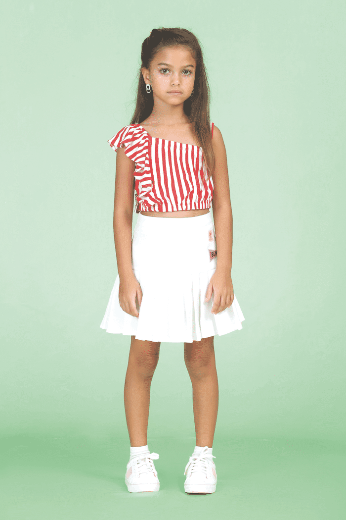 Top Listrado Assimétrico