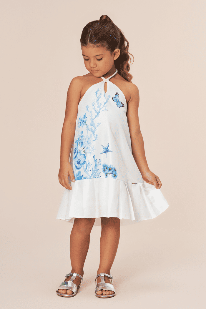 Vestido com estampa marítima