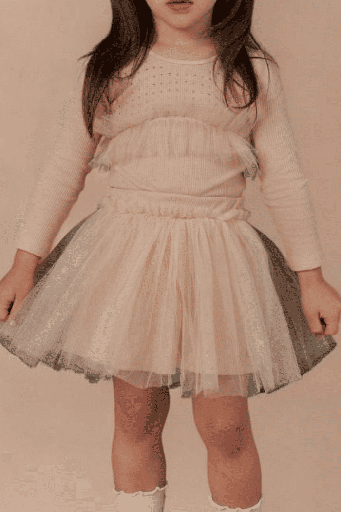 Conjunto body e saia de ribana com tule