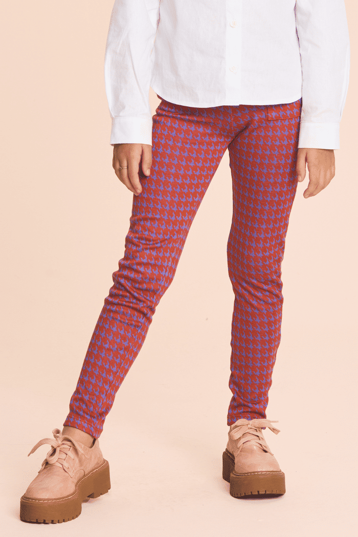 Legging de malha jacquard ocre