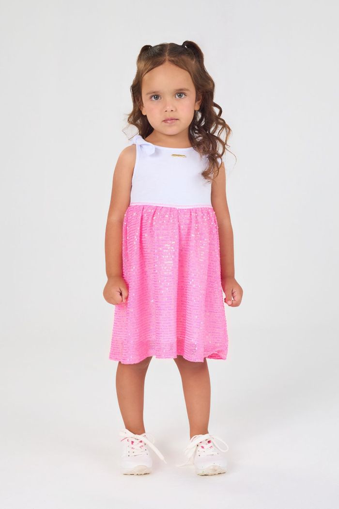 Vestido de meia malha e paete