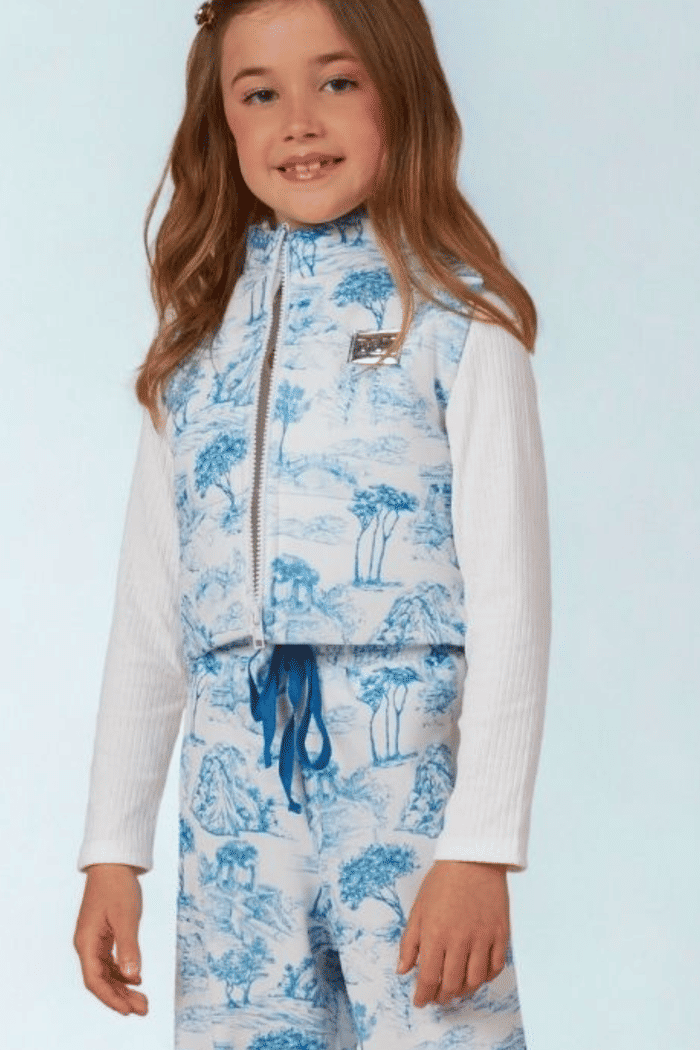 Colete matelado estampado