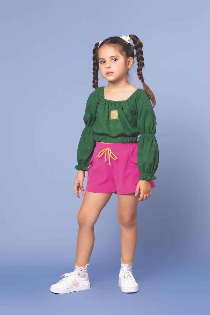 Blusa de malha canelada