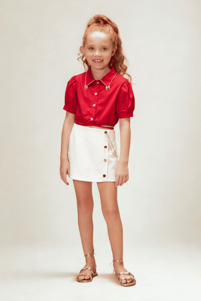 Short-saia de alfaiataria