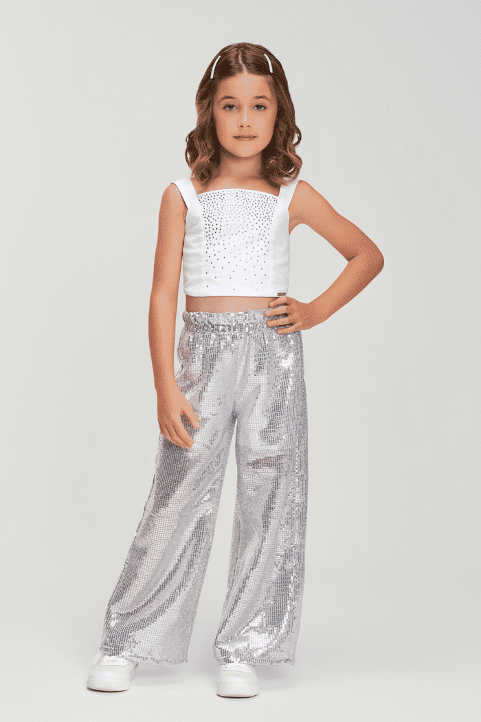 Top com aplicação de strass