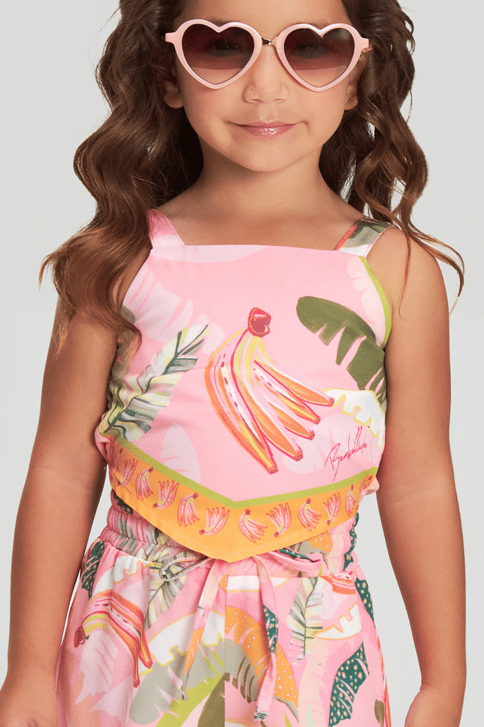 Conjunto estampado tropical