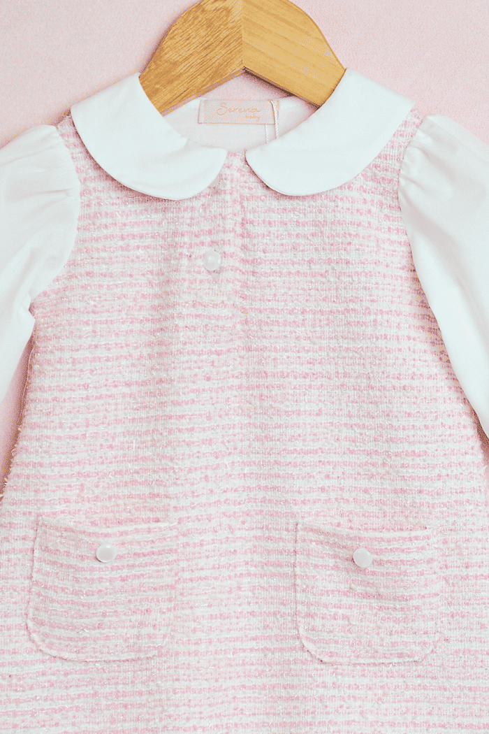 Vestido de malha tweed