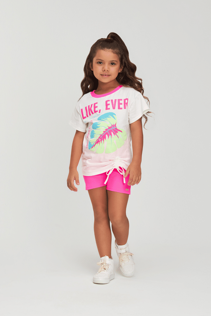 Conjunto t-shirt e bermuda ciclista