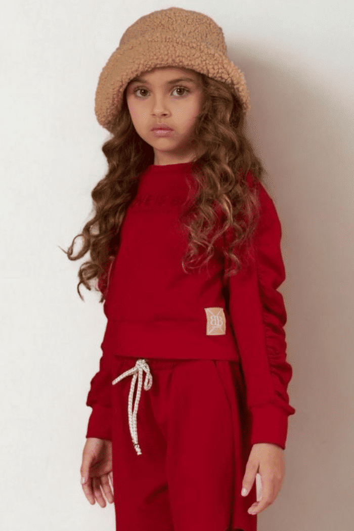 Moletom com estampa de glitter em silk frontal