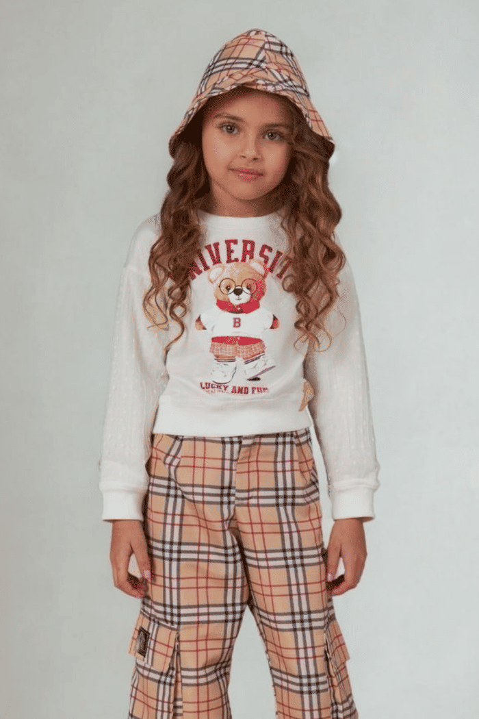 Moletom com estampa de urso