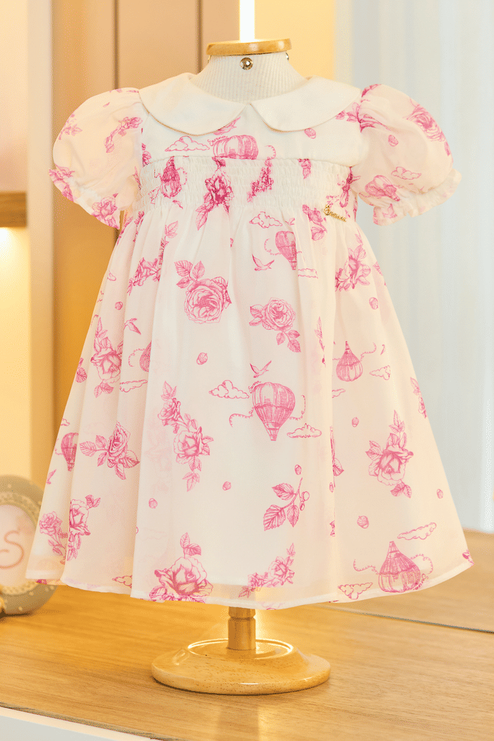 Vestido de shiffon estampado