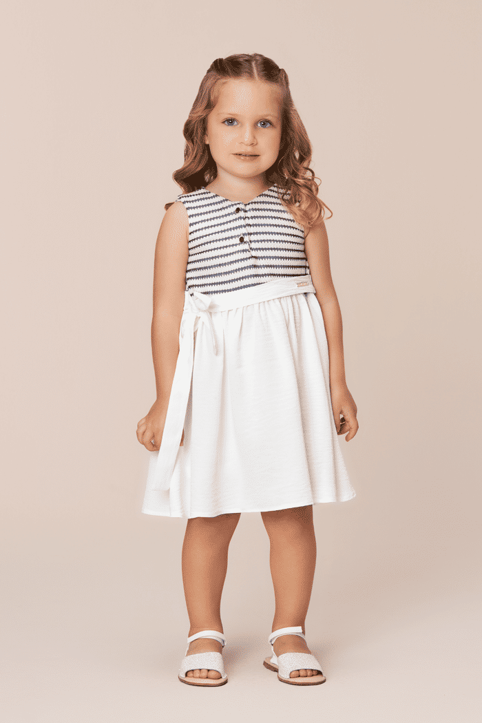 Vestido de crochê stripe