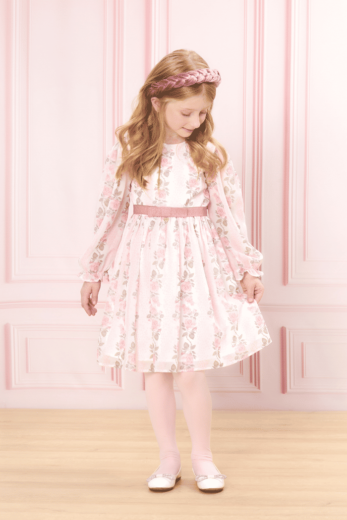 Vestido com estampa de flores