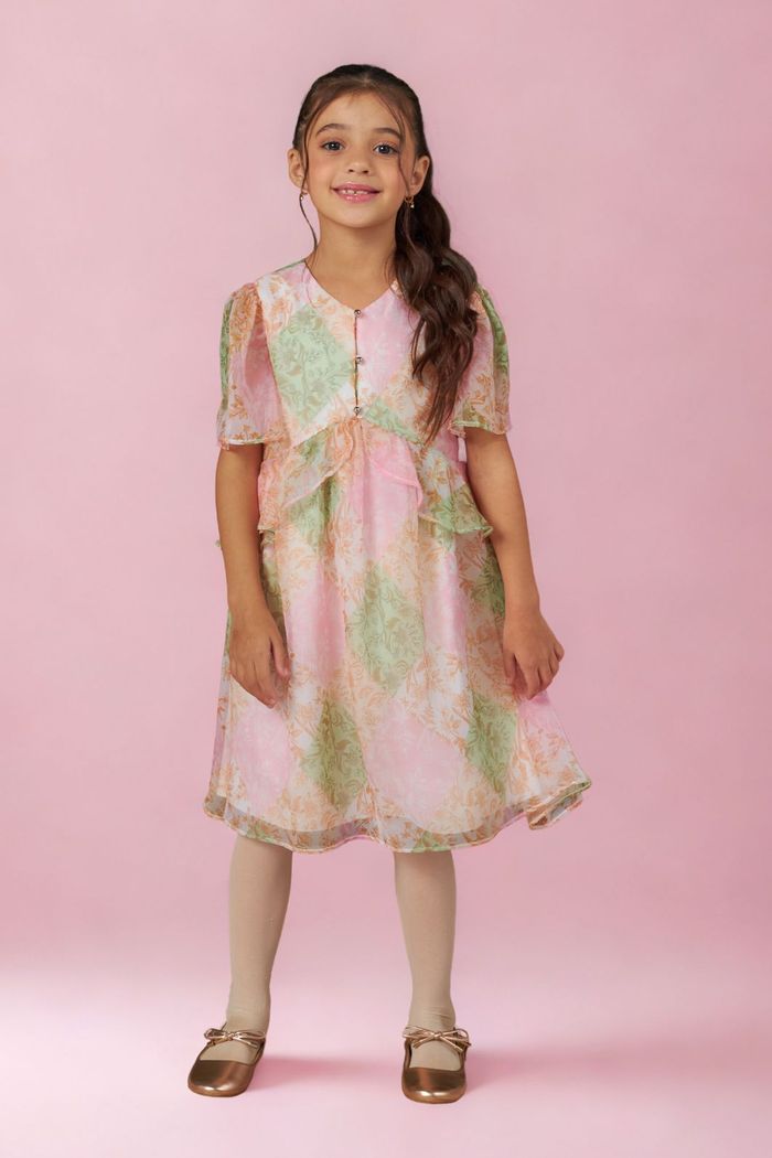 Vestido estampa retrô floral