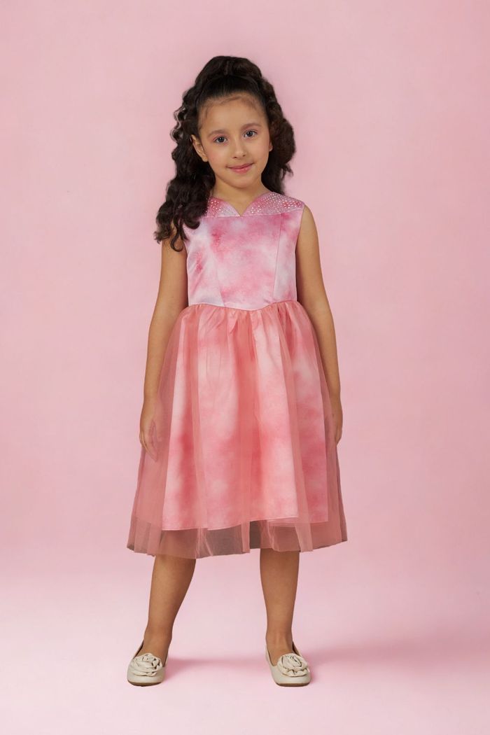 Vestido colors com aplicação de strass