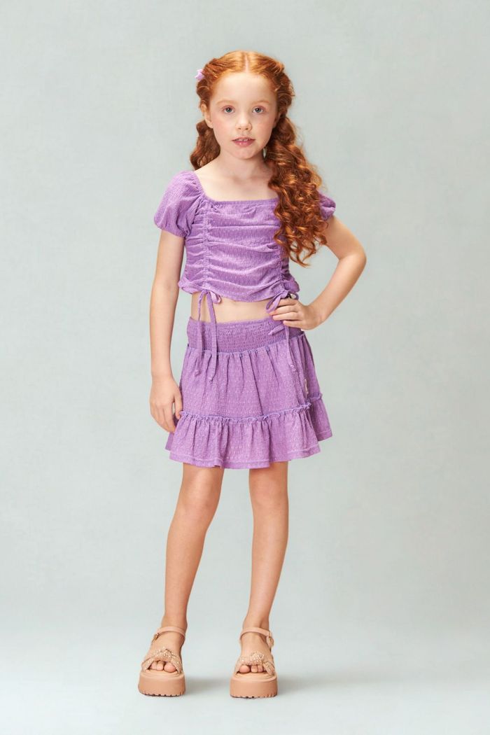 Conjunto de malha lilás