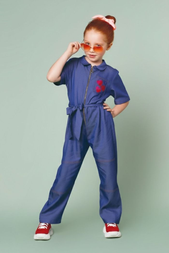 Macacão love manga curta