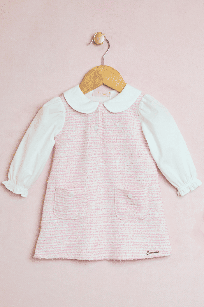 Vestido de malha tweed