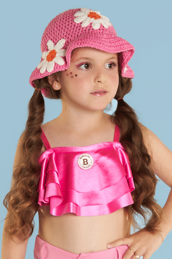 Top de alça com babados